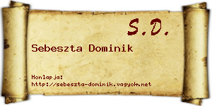 Sebeszta Dominik névjegykártya