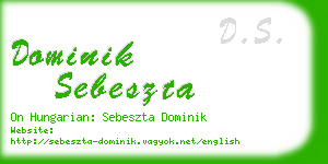 dominik sebeszta business card